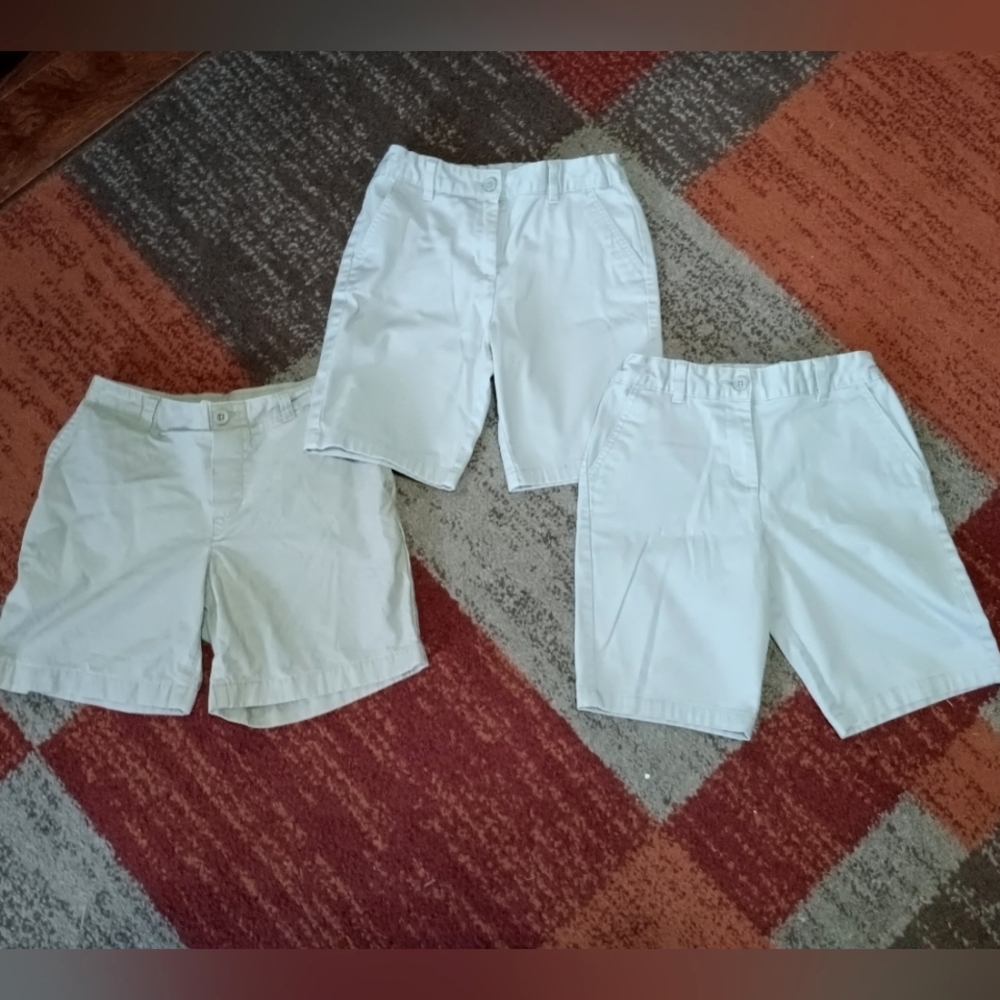 Girls Khaki Uniform Shorts Bundle Sz.14
